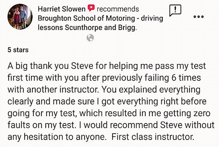 Harriet review of her driving lessons