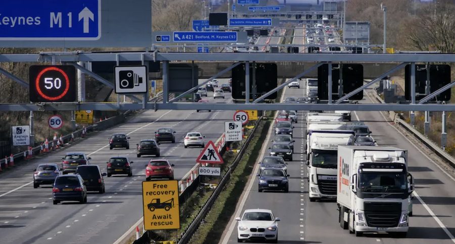 Signs on the motorway