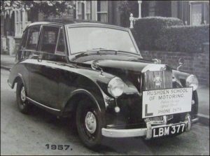 Old driving school car 1947
