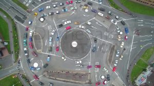 Busy roundabout